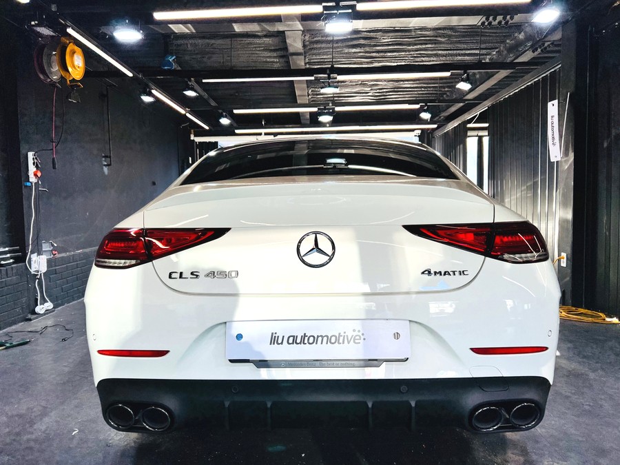 벤츠 C257 CLS450 AMG 디퓨저 머플러 교체 시공.