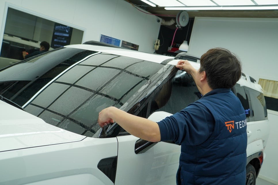 울산 싼타페MX5 유리막코팅까지 알찬 신차패키지 작업 / 울산 북구