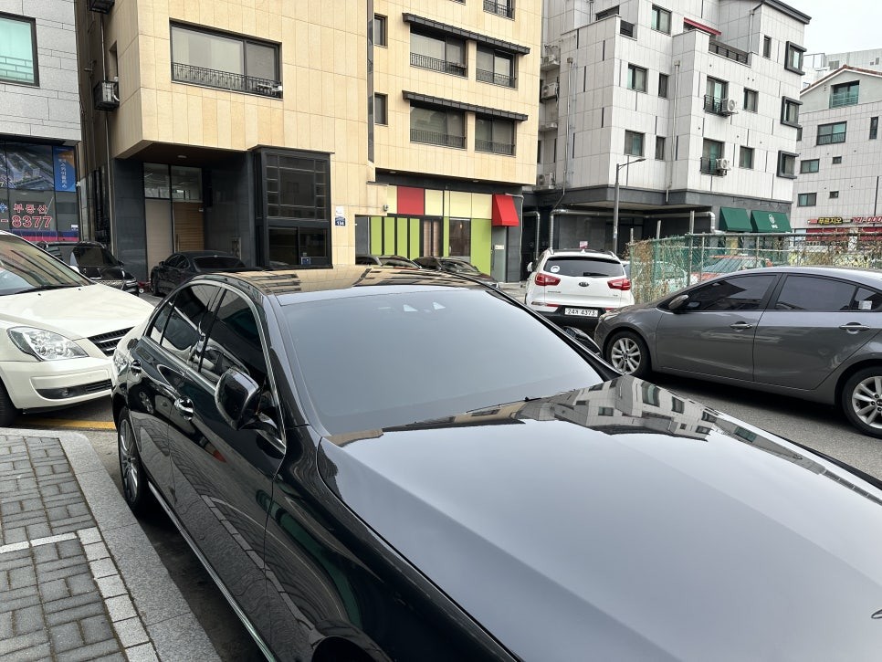 벤츠 E250 썬팅, 하버캠프 세라믹본드로 열차단율을 확실하게!파이어볼 실라로 유리막 코팅과 광택! / 하남 망월동