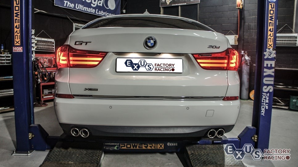 경기남부 / [용인 익서스팩토리]BMW 5GT 이미테이션 듀얼배기 / JSR 실버크롬 싱글팁 쿼드 장착 / 용인 처인구 / 성남.용인.이천