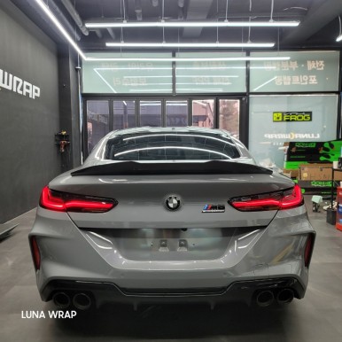김포랩핑 전문샵 루나랩핑 BMW M의 끝판왕 G15 M8 에이버리 글로스 락 그레이 전체랩핑 및 라이트 ppf 시공기 / 김포 김포한강7로