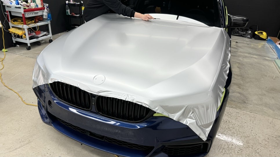 인천서구랩핑 BMW 530i 전체랩핑 사고수리건 입고-럭스퍼포먼스 / 인천 서구