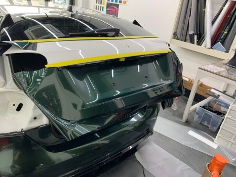 벤츠 A45 AMG 오토 벨벳 미드나잇그린 전체랩핑 구리랩핑