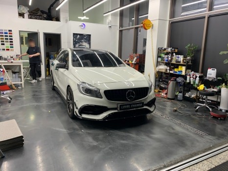 벤츠 A45 AMG 오토 벨벳 미드나잇그린 전체랩핑 구리랩핑