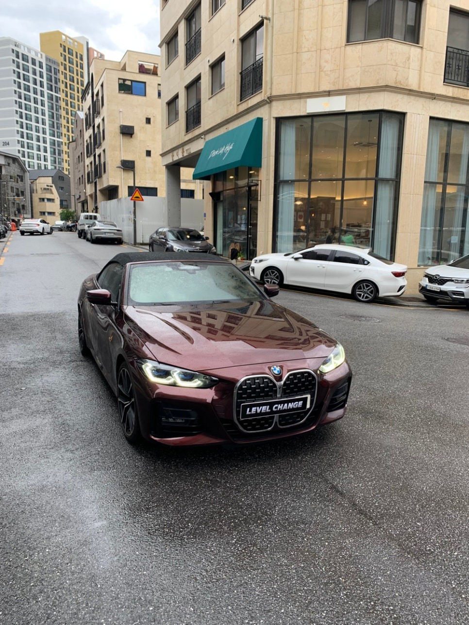 BMW 420i 컨버터블 오토 벨벳 블랙 로즈 전체랩핑 중랑구랩핑 / 서울 중랑구