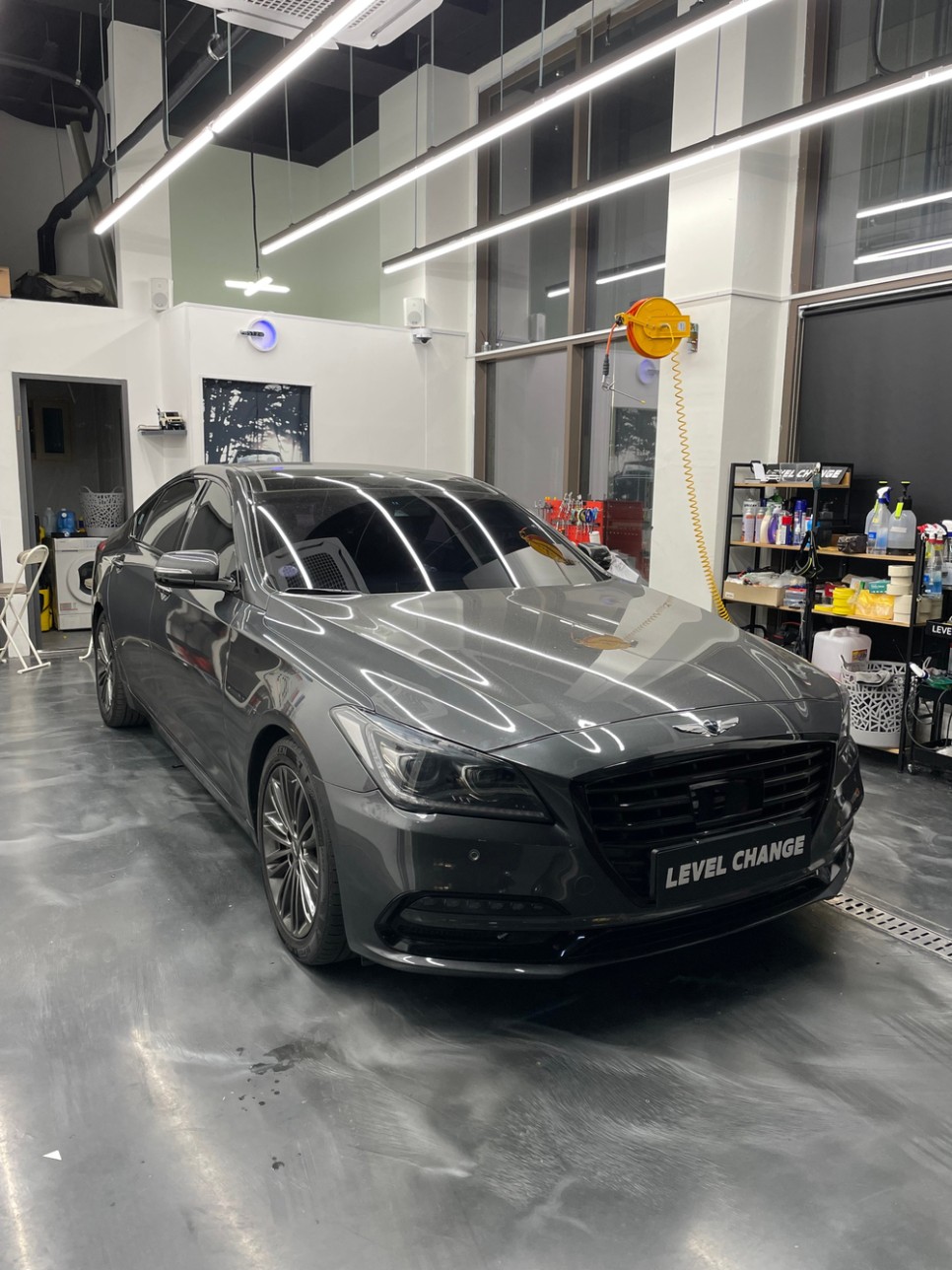 제네시스 / G80 / 비닐프로그 슈퍼글로시블랙 / 크롬죽이기