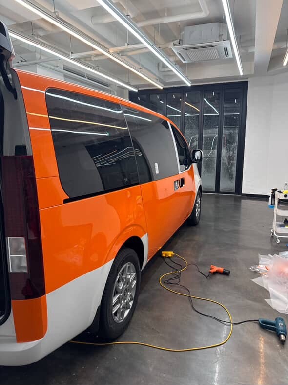 🚐✨ 현대 스타리아 오렌지컬러 전체랩핑 / 경기 하남