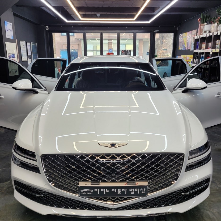 제네시스 G80 썬팅과 블랙박스를 한번에 신차패키지로! / 경기 화성 | 오늘의카 - 튜닝,정비 시공후기 모음 앱