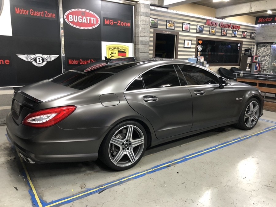 부천인천랩핑 벤츠cls63amg 사틴 바살트 다크그레이필름 전체랩핑시공 / 부천, 광명, 시흥