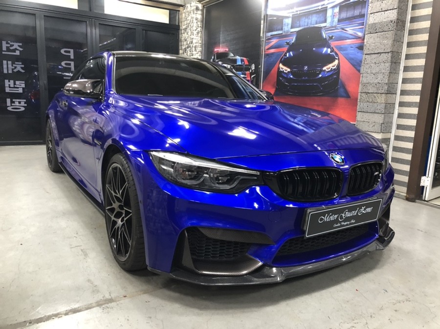bmw m4 라즈베리 블루 랩핑으로 페인트워크에디션 으로 완성하기!