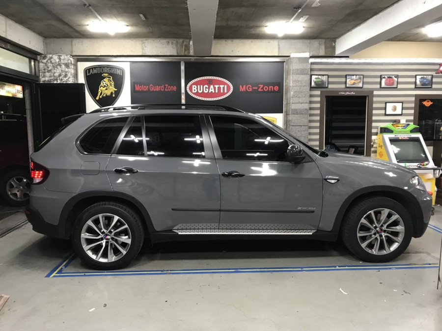 인천 송도 자동차랩핑 Bmw x5 30d다크그레이 전체랩핑시공