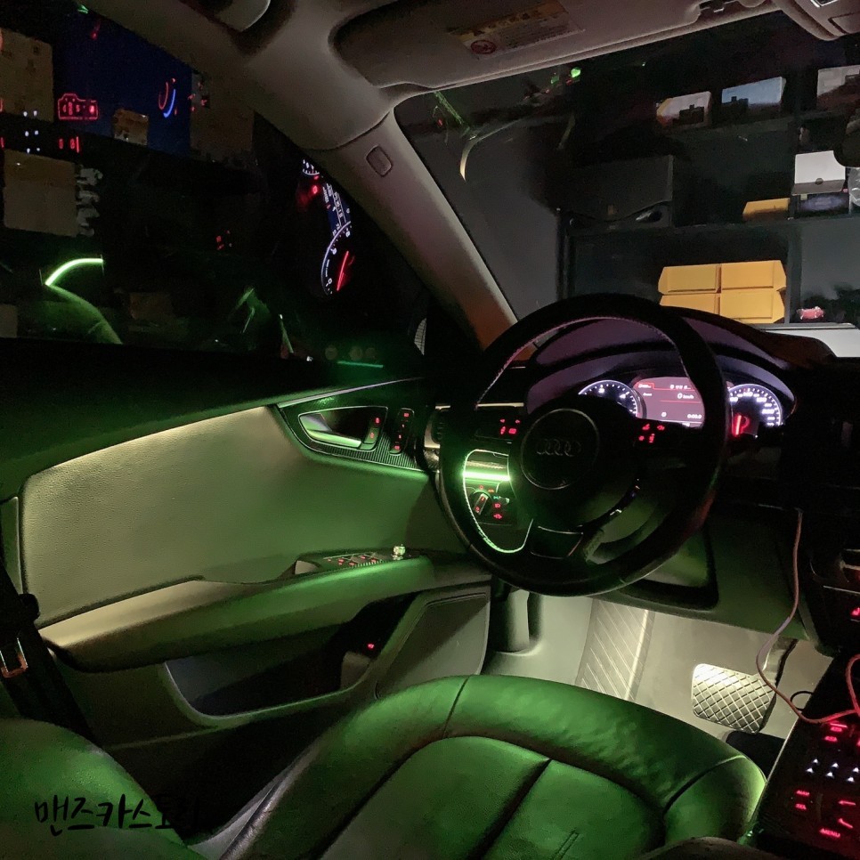 아우디A7순정연동광량업그레이드엠비언트 로 3배 더 밝아진 무드등을 볼 수 있다?? / 안산,시흥,화성