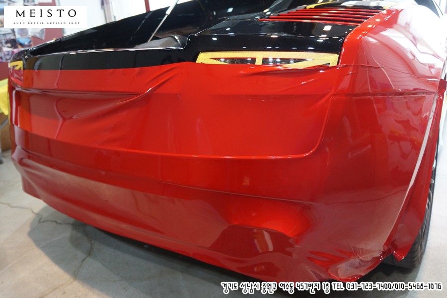 람보르기니 슈퍼레제라 에이버리 카마인레드 랩핑 / 성남시 중원구 여수동