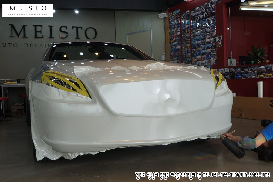 벤츠랩핑 SLK55AMG 화이트펄 전체카스킨 / 성남시 중원구 여수동