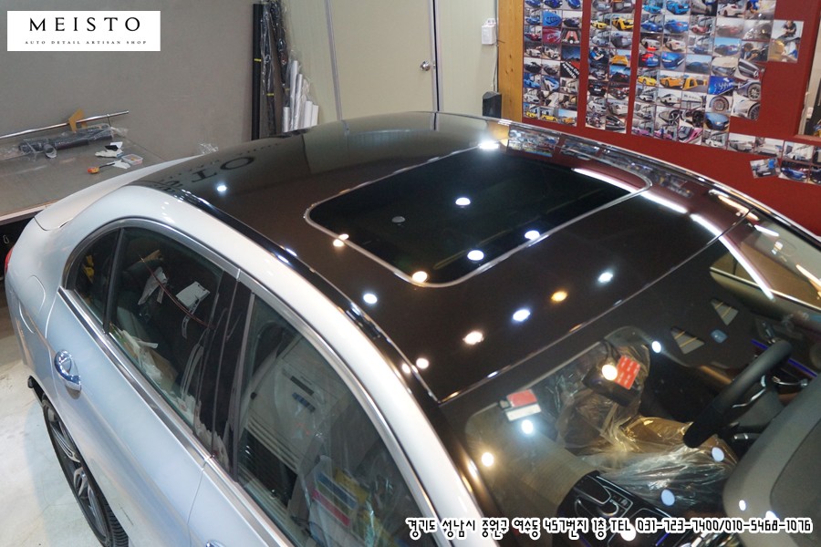 벤츠E300 드레스업튜닝 루프스킨 시공