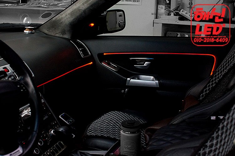 볼보XC90 광섬유 엠비언트 RGB 무드등 작업 / 화성 봉담