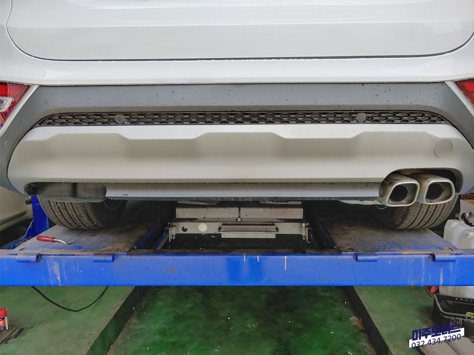 싼타페tm 순정형 듀얼 머플러 시공 / 인천, 미추홀