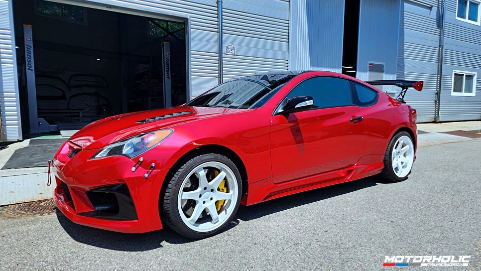 제네시스 쿠페 타이니봇 소울 레드 전체랩핑 by 모터홀릭 / 안산 상록구