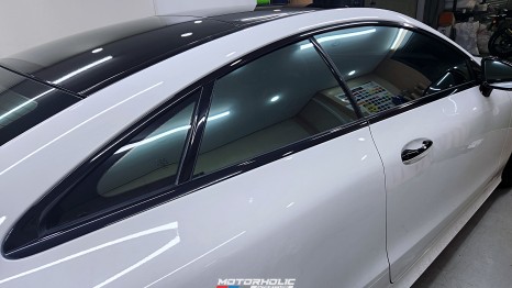 벤츠 E300 쿠페 크롬죽이기 루프스킨 사이드미러 랩핑