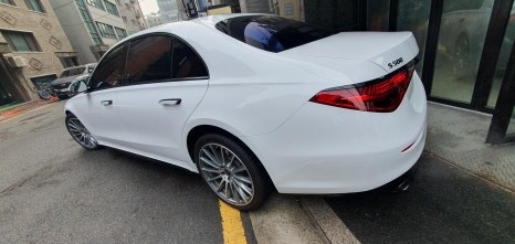 BENZ S500 VINYL FROG Glossy Crystal White WRAP / 잠실, 삼전, 송파