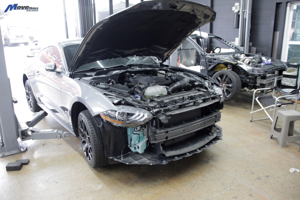 [포드 머스탱 2.3T 에코 부스트] 쉘비 GT500 스타일 바디킷 + 캘리퍼 도색 + 커스텀 가변 배기 / 포드 / 머스탱 / 부산 기장군