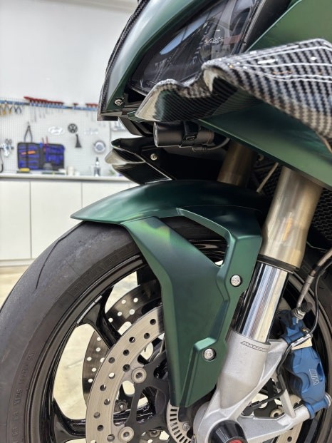 S1000RR 무광 크롬 다크그린 전체랩핑. 김포 인천 바이크에 변화를 주는 가장 확실한 방법. / 경기 김포