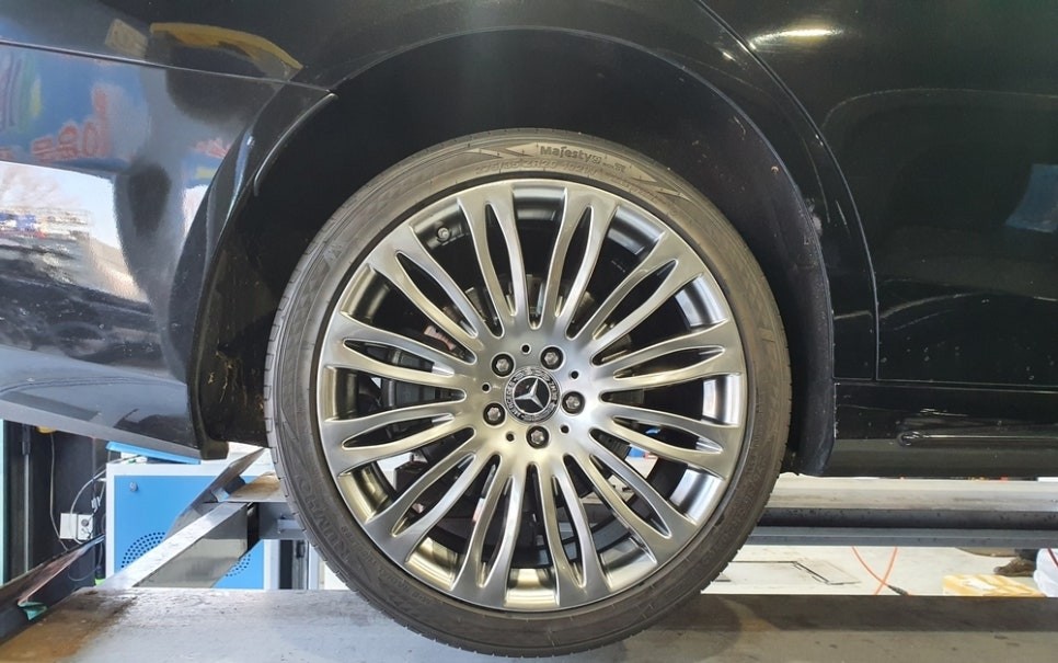 [전주휠복원 첨단타이어]벤츠S350d 20인치 순정휠->마이바흐휠복원교체! / 전주