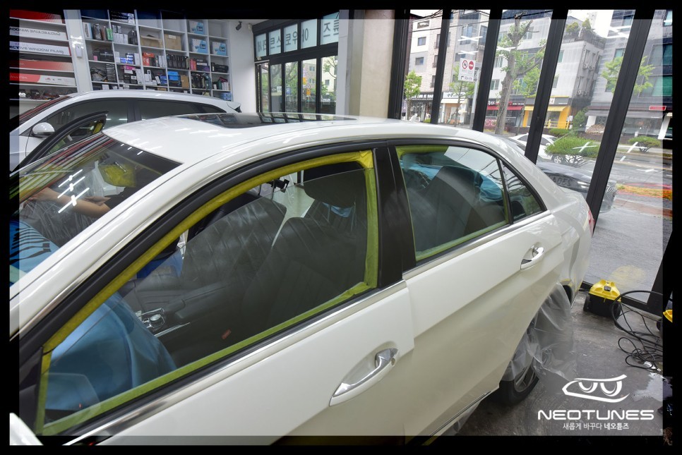 벤츠 E220 레이블럭 블레스 반사필름 시공