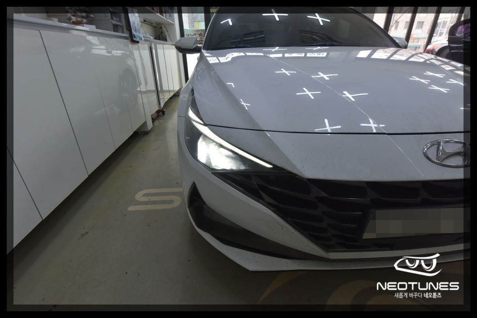 아반떼 CN7 필립스 인증 LED전조등 교체 / 용인 처인구, 이천