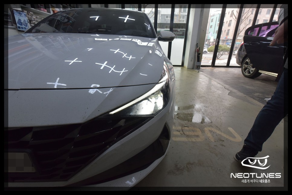 아반떼 CN7 필립스 인증 LED전조등 교체 / 용인 처인구, 이천