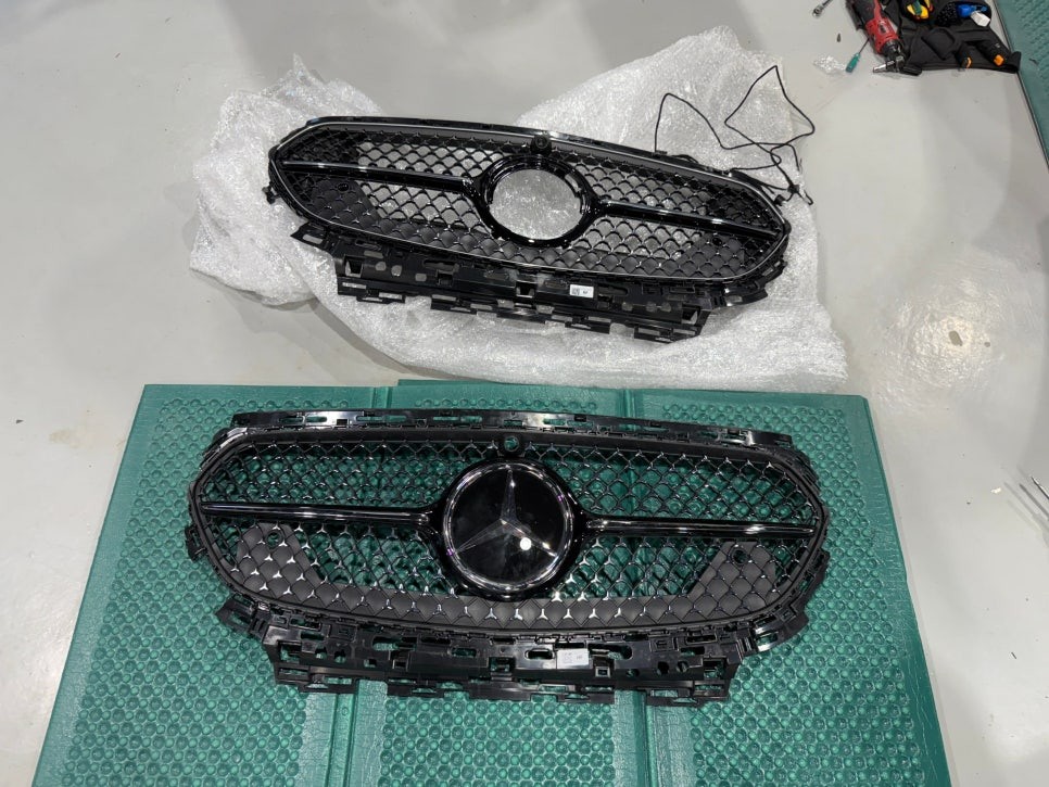 W214 E클래스 자동차 검사시에도 문제없는 순정 코닉글로우 그릴 시공 / 천안시 동남구
