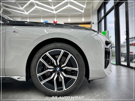 부산 BMW 자동차 랩핑 / 고광택 필름 게인스보로 그레이 투톤랩핑 740i / 구로동