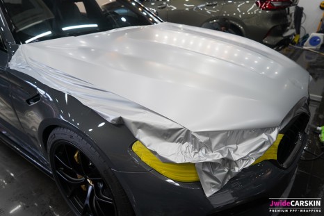 수원(광교) BMW 전체 랩핑 전문! 사틴 화이트 알루미늄 컬러랩핑 / 3M 랩핑지로 M5 튜닝 / 구로동
