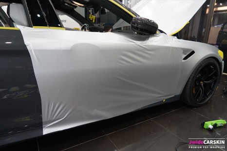수원(광교) BMW 전체 랩핑 전문! 사틴 화이트 알루미늄 컬러랩핑 / 3M 랩핑지로 M5 튜닝 / 구로동