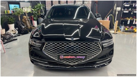 [안산랩핑] 제네시스 G80 듀오톤 MEXX GT실버 고광택 잘하는 곳 / 경기 안산