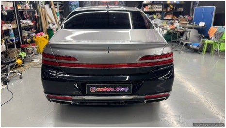 [안산랩핑] 제네시스 G80 듀오톤 MEXX GT실버 고광택 잘하는 곳 / 경기 안산