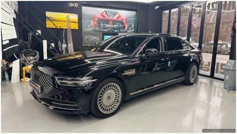 [안산랩핑] 제네시스 G80 듀오톤 MEXX GT실버 고광택 잘하는 곳 / 경기 안산