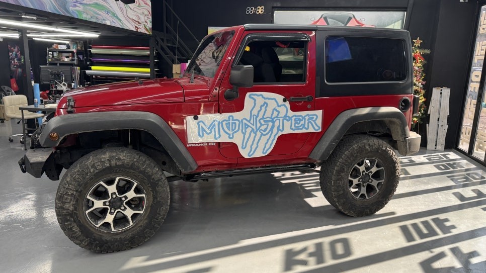 [안산 랩핑] Jeep 랭글러 오프로드 커스텀 몬스터 데칼 2 / 경기 안산