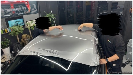 [안산랩핑] 제네시스 G80 듀오톤 MEXX GT실버 고광택 잘하는 곳 / 경기 안산