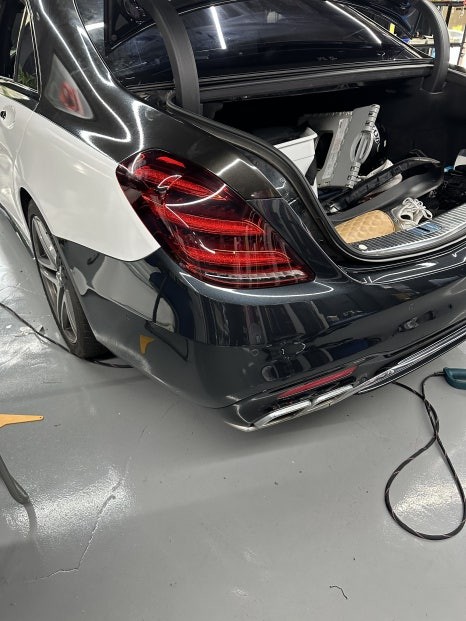 [안산 랩핑 원투] 벤츠 S클래스 S63 AMG 듀오톤 투톤 에이버리 전체랩핑 블랙 엠블럼 교체