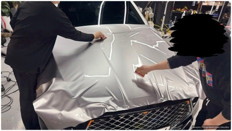 [안산랩핑] 제네시스 G80 듀오톤 MEXX GT실버 고광택 잘하는 곳 / 경기 안산