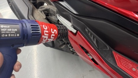 오토바이의 변신 강렬한 캔디 레드 크롬. 혼다 포르자350 깔끔한랩핑 / 경기 안산