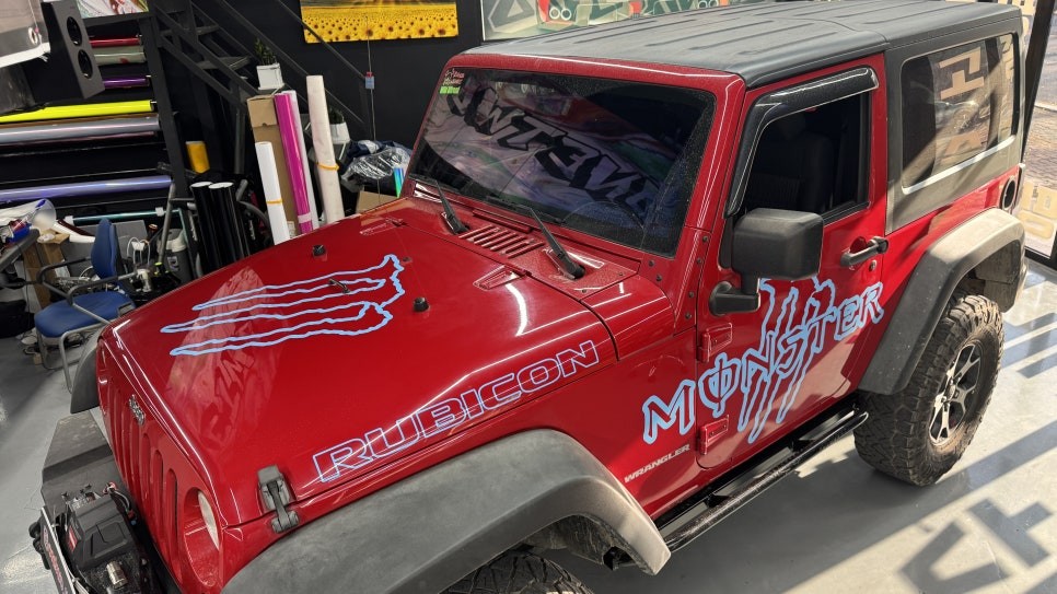 [안산 랩핑] Jeep 랭글러 오프로드 커스텀 몬스터 데칼 2 / 경기 안산