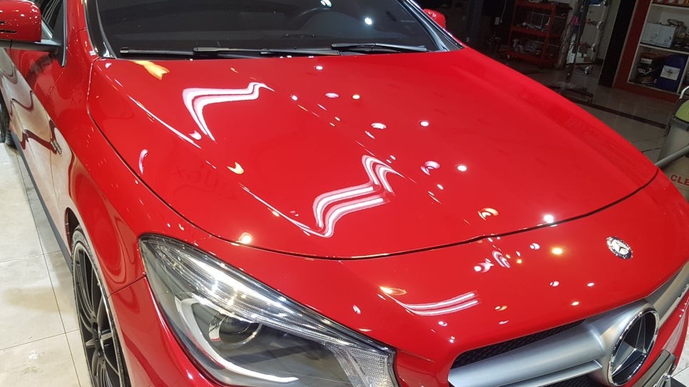 청북광택/벤츠CLA45 AMG 광택,Sio2 90% "백야"유리막코팅
