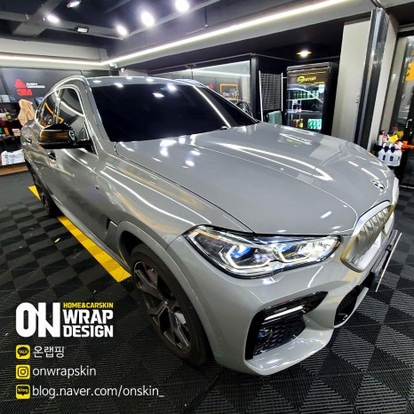 부천랩핑샵, BMW X6 전체랩핑, BMW 랩핑전문/사고차량 퍼티작업,에이버리 락그레이 재시공,완벽하게 변신하기!!!