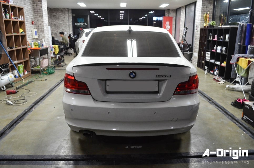 [광명스팀세차 - 에이오리진] BMW 120D 유리막코팅 + 라이트보호필름 시공