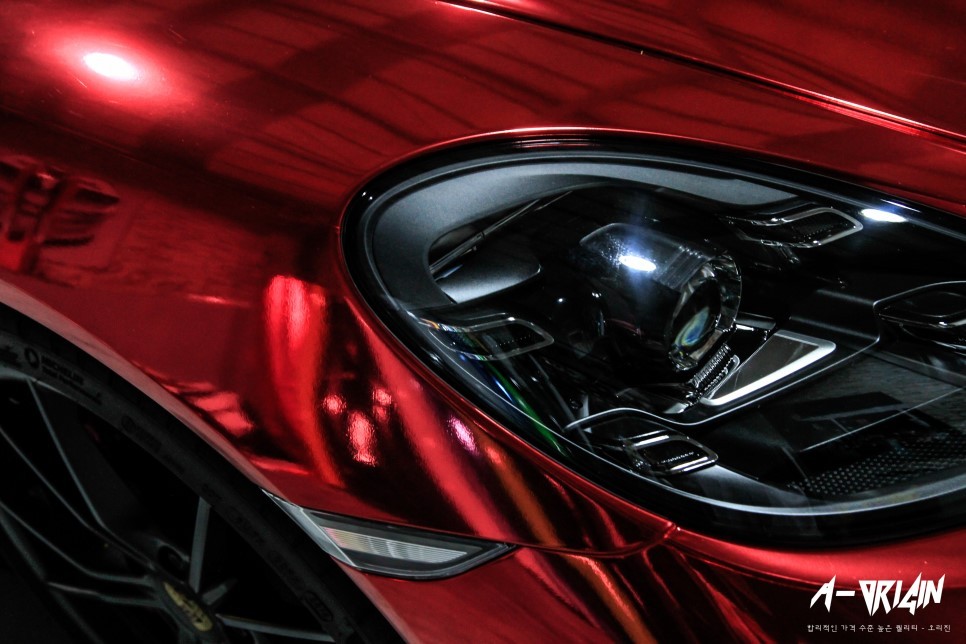 [안산랩핑 - 오리진] 포르쉐 718 카이맨 GTS 레드크롬 전체랩핑 / 안산,시흥,화성
