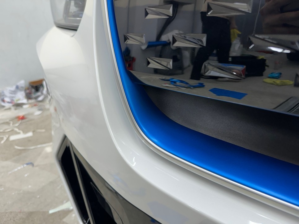 잠실 랩핑 BMW iX3 부분 랩핑, 전기차 느낌 확 살리기 / 서초, 강남, 양재