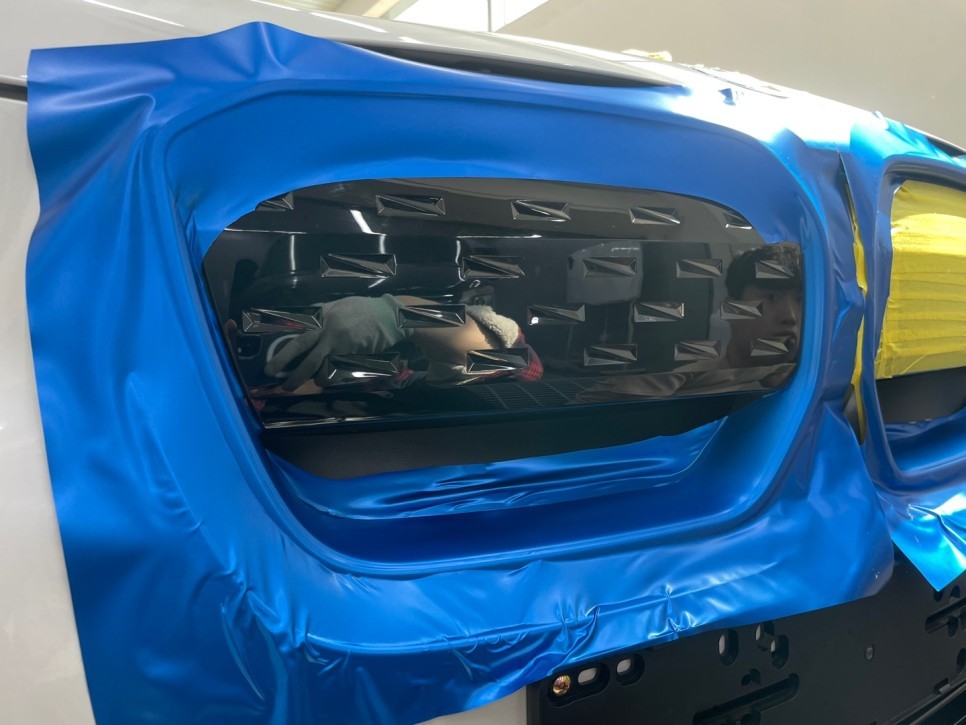잠실 랩핑 BMW iX3 부분 랩핑, 전기차 느낌 확 살리기 / 서초, 강남, 양재