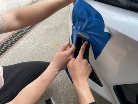 잠실 랩핑 BMW iX3 부분 랩핑, 전기차 느낌 확 살리기 / 서초, 강남, 양재
